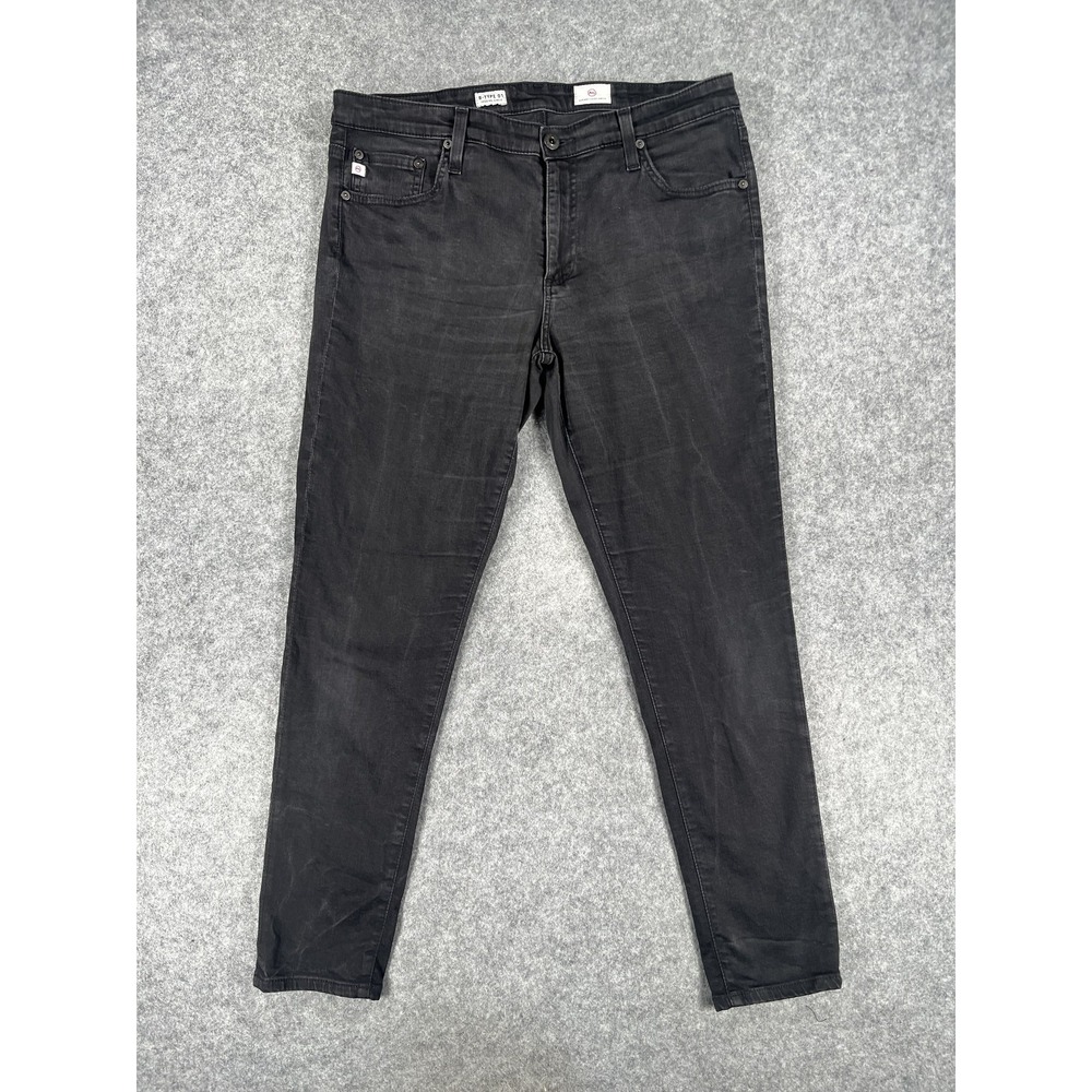 AG Adriano Goldschmied Jeans Womens 32x27 Black B-Type 01 Legging Ankle Stretch